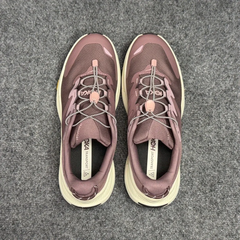 Hoka Transport Shoes Womens Mauve Rose Cordura Vibram Lifestyle Walking Sneakers - Picture 11 of 15